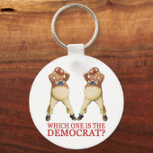 WIE IS DE DEMOCRAAT - TWEEDLE DEE OF DUM? SLEUTELHANGER (Voorkant)