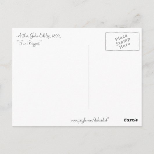 Wie is de grootste briefkaart (Achterkant)