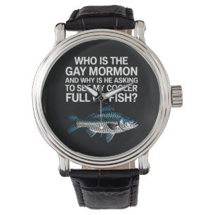 Wie Is De Homo Mormoon Grappige LGBTQ Trots Vis Horloge