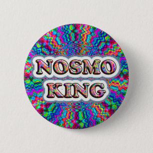 Wie is de KING? Nosmo wel. knoop Ronde Button 5,7 Cm