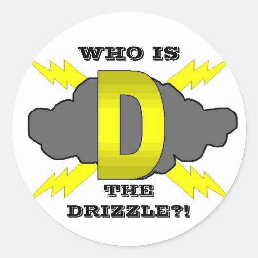 WIE IS DE MOTREGEN?! RONDE STICKER (Voorkant)