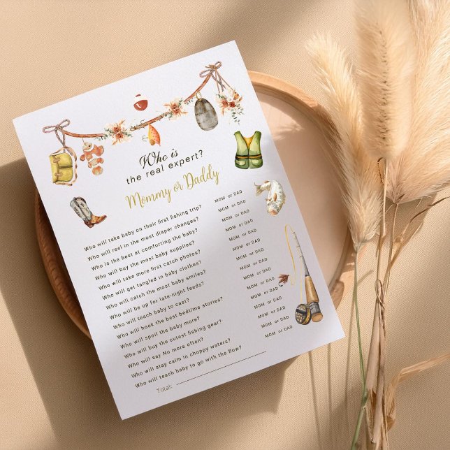 Wie is de Reel Expert Gevist Baby shower Game (Creator heeft geüpload)