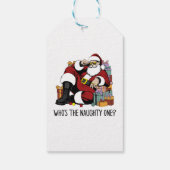 Wie is de stoute cadeaulabel (Achterkant)