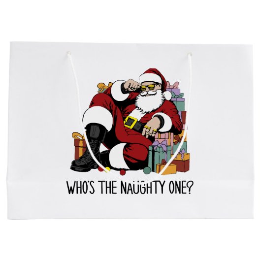 Wie is de stoute groot cadeauzakje (Achterkant)