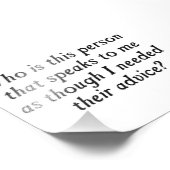 Wie is deze persoon met ongevraagd advies? foto afdruk (Hoek)