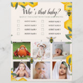 Wie is die baby shower spelletje? flyer (Voorkant)