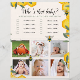 Wie is die baby shower spelletje? flyer