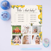 Wie is die baby shower spelletje? flyer (Enkel)