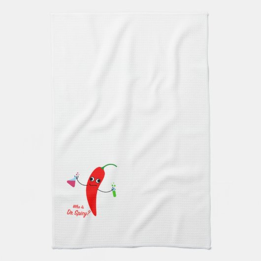 Wie is dr. Spicy? - Handdoek (Verticaal)