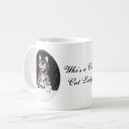 Wie is een Crazy Cat Lady? 11oz Mok (Voorkant links)