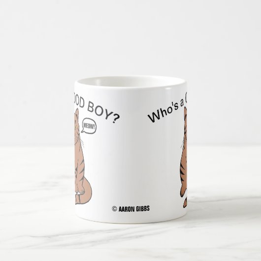 Wie is een GOEDE BOY? Mok bruine tablet (Center)