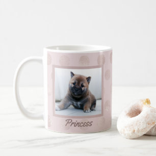Wie is een goede hond? Girly Pink Dog Foto Koffiemok