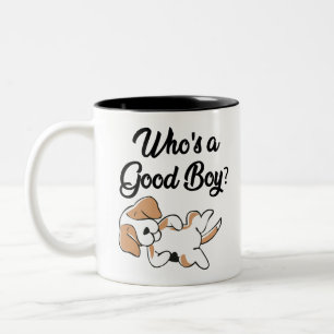 Wie is een goede jongen? tweekleurige koffiemok