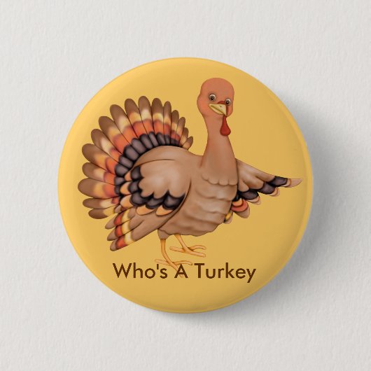 Wie is een Turkije Ronde Button 5,7 Cm (Voorkant)