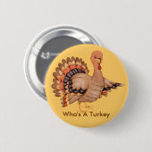 Wie is een Turkije Ronde Button 5,7 Cm (Voorkant /achterkant)