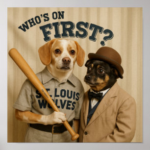 "Wie is eerst?" Poster