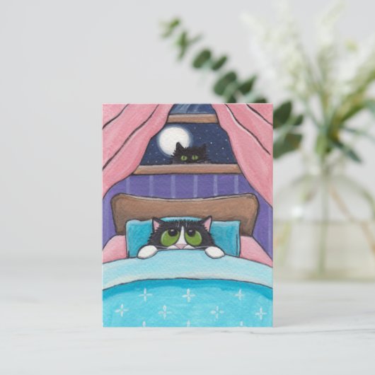 Wie is er? Briefkaart (Staand voorkant)