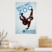 Wie is er in de dierentuin? poster (Keuken)
