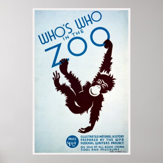 Wie is er in de dierentuin? poster (Voorkant)