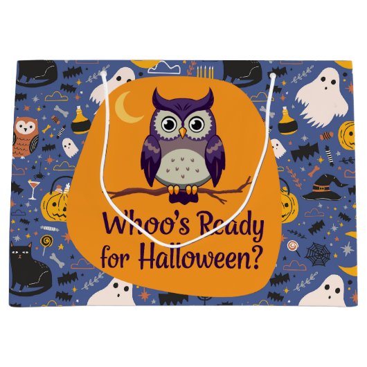 Wie is er klaar voor Halloween Groot Cadeauzakje (Voorkant)