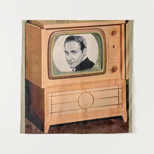 Wie is er op tv? wandkleed (Voorkant)