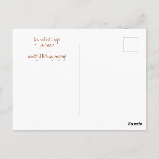 Wie is er oud geworden? Grappige verjaardag wijze Briefkaart (Achterkant)