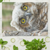 Wie is er, Pair of Owl's Theedoek (Gevouwen)