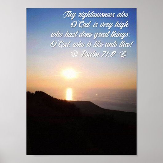 Wie is gelijk aan U, o God Poster (Voorkant)