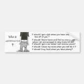 Wie is Generatie Y? Bumpersticker (Voorkant)