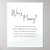 Wie is het Geheugen Vrijgezellenfeest Groene Wash Poster (Voorkant)