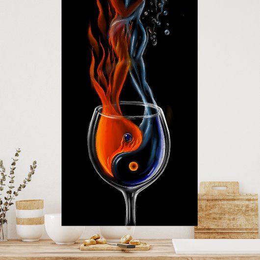 Wie is het vuur, wie is het ijs? poster (Keuken)