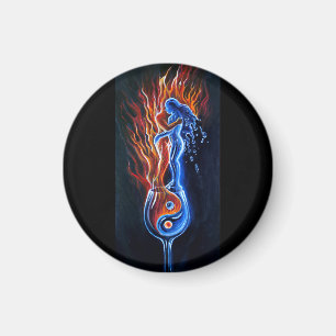 Wie is het vuur, wie is het water? magneet