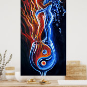 Wie is het vuur, wie is het water? poster (Keuken)