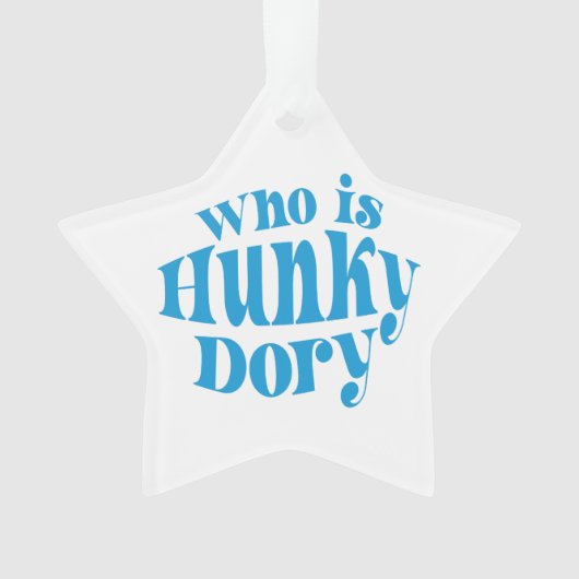 Wie is Hunky Dory? Acrylhoudend Ornament (voorkant)