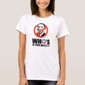 WIE IS IN JE WALLET T-SHIRT (Voorkant)