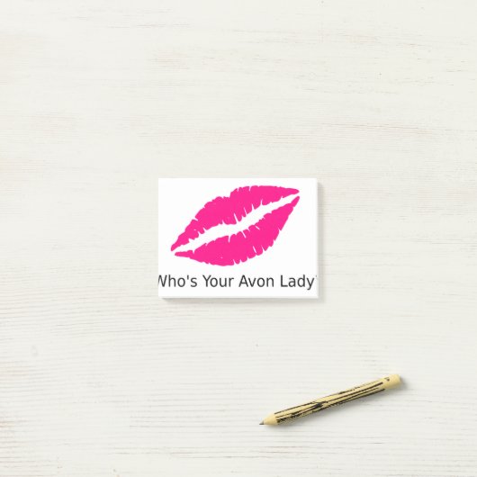Wie is je Avon Lady Lips? Post-it® Notes (Op bureau)