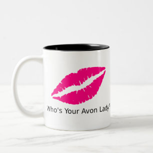 Wie is je Avon Lady Lips? Tweekleurige Koffiemok