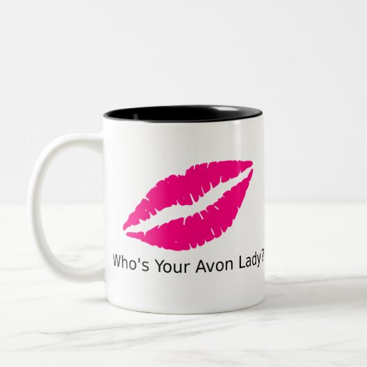 Wie is je Avon Lady Lips? Tweekleurige Koffiemok (Links)