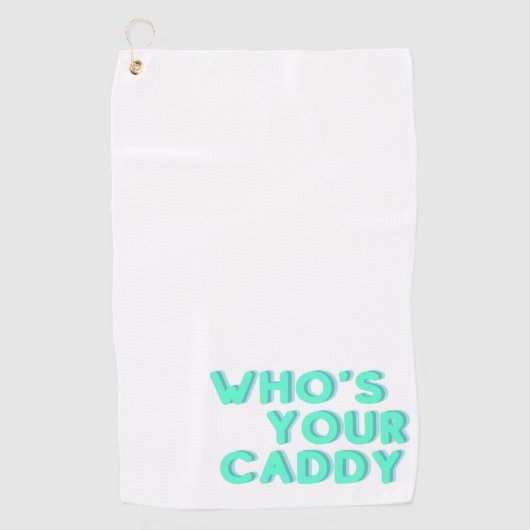 Wie is je caddy golf-handdoek golfhanddoek (Voorkant)