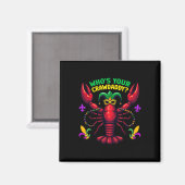 Wie is je Crawdaddy Crawfish Jester Kralen Grappig Magneet (Voorkant / Achterkant)