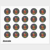 Wie is je Crawdaddy Crawfish Jester Kralen Grappig Ronde Sticker (Vel)