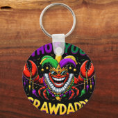 Wie is je Crawdaddy Crawfish Jester Kralen Grappig Sleutelhanger (Voorkant)