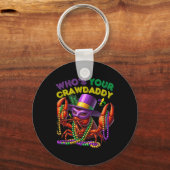 Wie is je Crawdaddy Crawfish Jester Kralen Grappig Sleutelhanger (Voorkant)