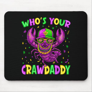 Wie is je Crawdaddy Crawfish Kralen Mardi Gras Car Muismat