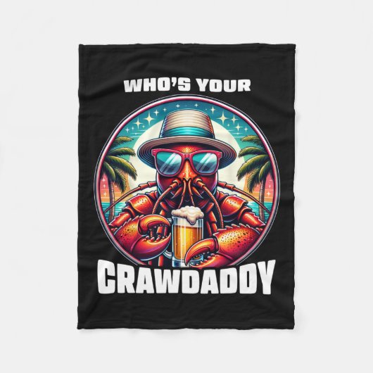 Wie is je Crawdaddy grappige rivierkreeft kook Mar Fleece Deken (Voorkant)