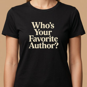 Wie is je favoriete auteur? Lezen T-shirt