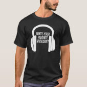 Wie is je favoriete muzikant ijsbreker hoofdtelefo t-shirt (Voorkant)