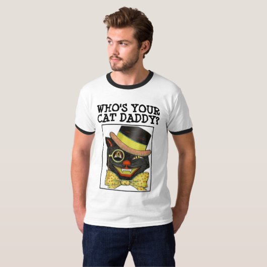 WIE IS JE KAT DADDY? CAT DAD T-shirts (Voorkant volledig)
