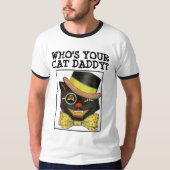 WIE IS JE KAT DADDY? CAT DAD T-shirts (Voorkant)