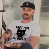 Wie is je kat papa's T-shirts, grappige T-Shirt